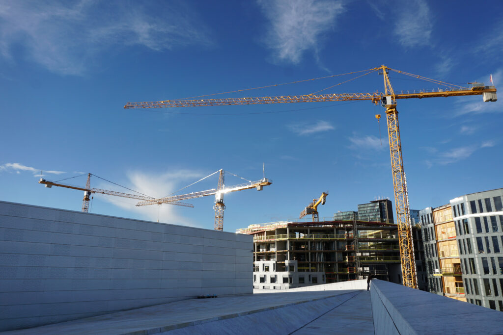 crane at a construction site